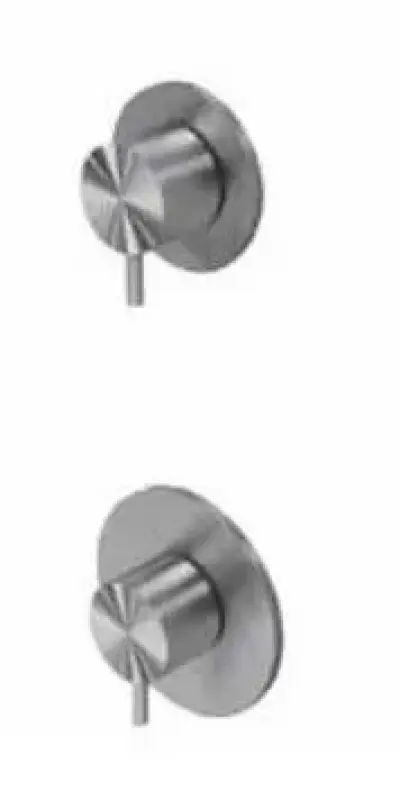 Thermostat de douche encastré Waterevolution Flow avec 1 robinet d'arrêt, entièrement en acier inoxydable 1208920974