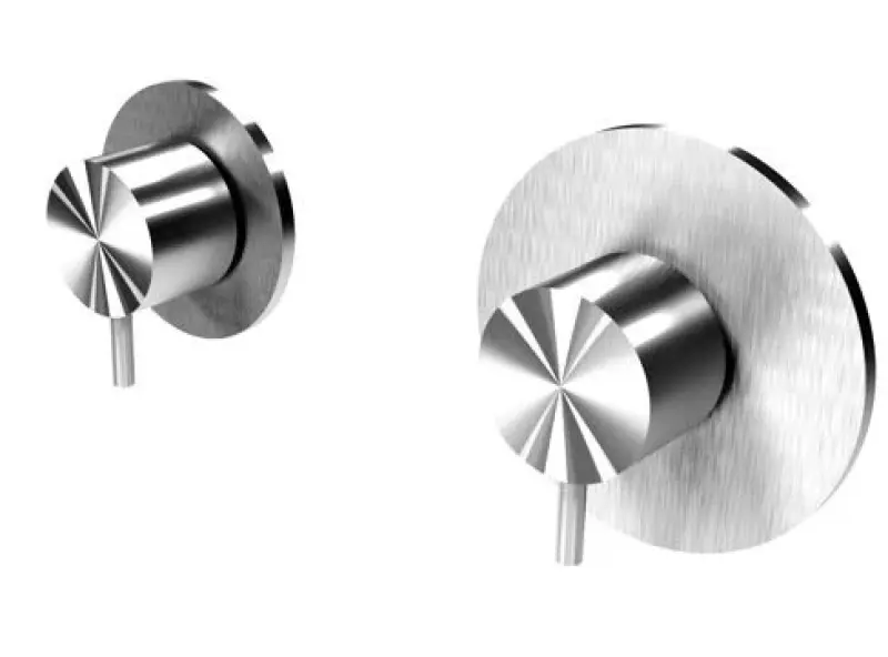 Thermostat de douche encastré Waterevolution Flow avec 1 robinet d'arrêt, entièrement en acier inoxydable 1208920974