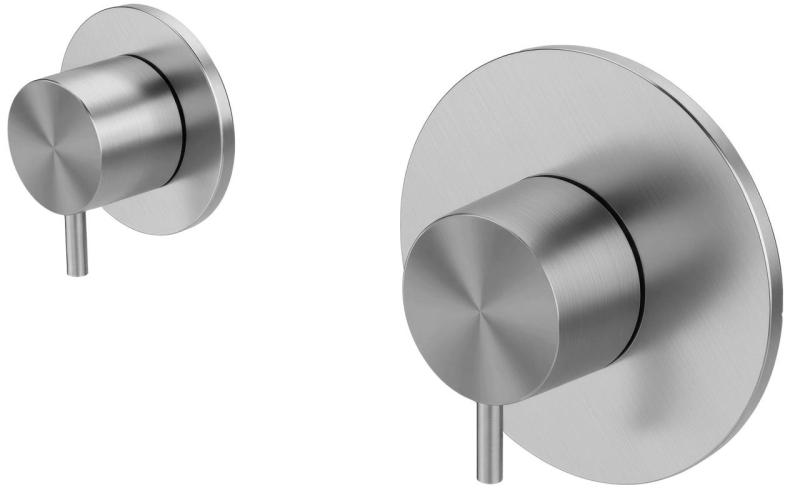 Waterevolution Flow mitigeur thermostatique de douche encastré avec 1 valve d'inversion en inox 1208920976