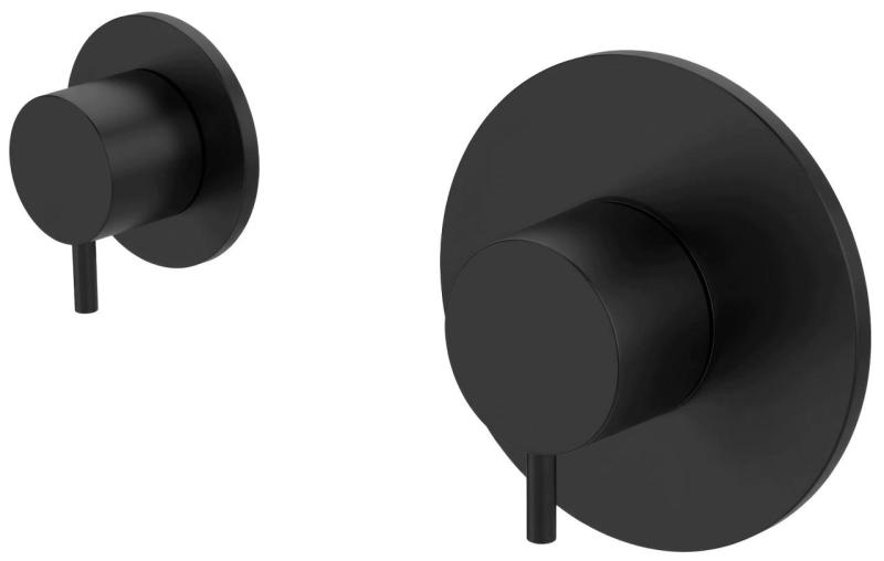 Waterevolution Flow mitigeur thermostatique de douche encastré avec 1 robinet d'arrêt noir mat 1208920977