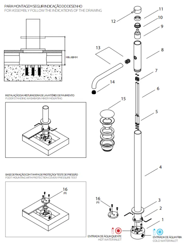 Waterevolution Flow robinet de lavabo indépendant inox T113IE