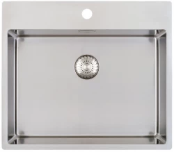 Caressi évier en inox avec trou de robinet CAPP55KR10 L59xL52xP18.5cm bouchon sans soudure 1208921190