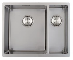 Caressi 1.5 évier en inox CA3415R10 B34+B15xL40xD18.5cm sous plan, à fleur de plan ou en surface 1208921375