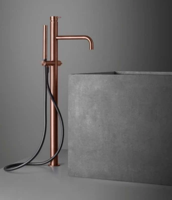Waterevolution Flow mitigeur de baignoire avec douchette à main Cuivre brossé T133CPE