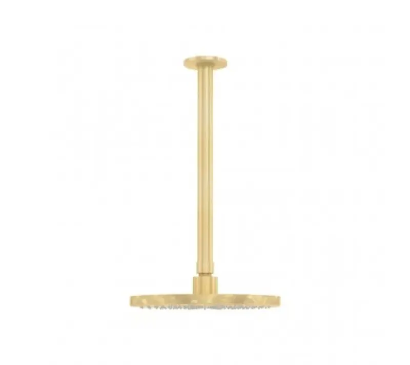 Waterevolution Flow Douche de tête 200mm avec raccordement au plafond Light Gold T1642WGE