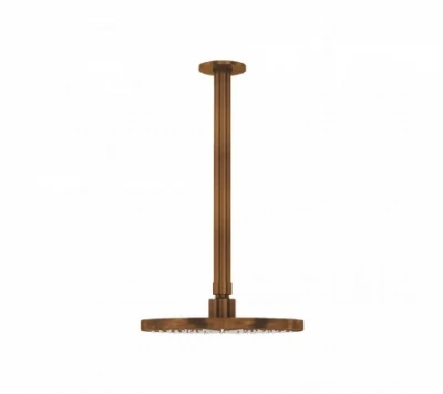 Douche de tête Watervolution Flow 250 mm avec raccordement au plafond Cuivre brossé T1642CPE