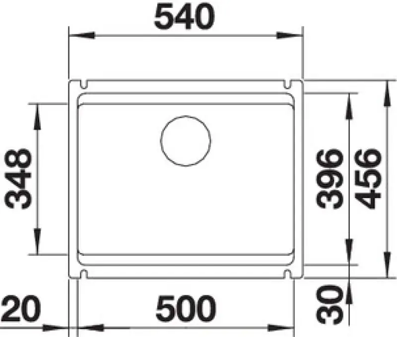 Blanco Etagon 500-U évier sous plan basalte 525154
