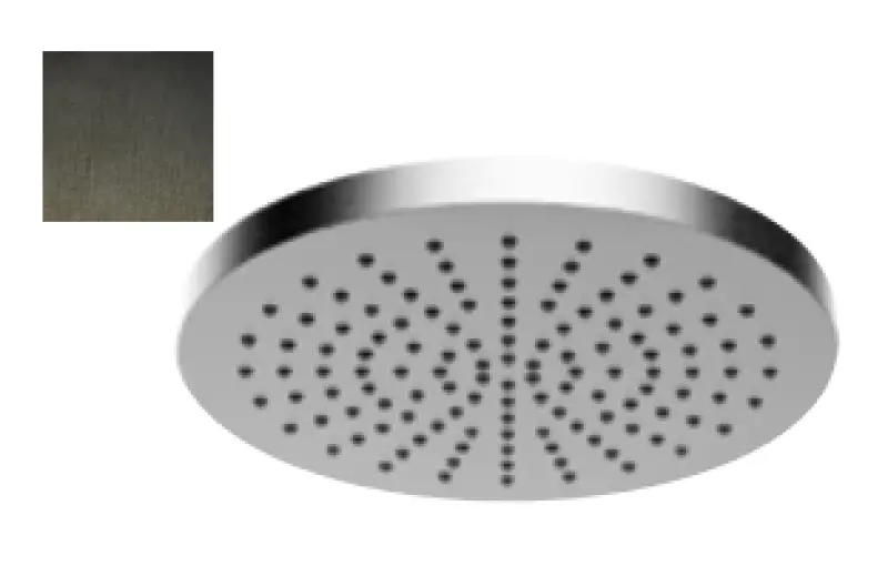 SB 316 tête de douche effet pluie ronde 20 cm PVD gun metal 1208946727