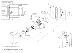 Waterevolution Flow mitigeur thermostatique de douche encastré avec 2 sorties chromé T132TBB01 avec boîte TEC