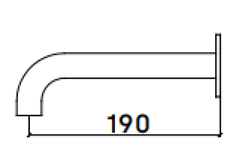 Waterevolution Flow Bec de baignoire Blanc mat T167119BR Saillie 19cm