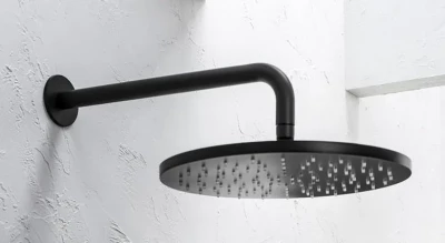 Douche de tête Waterrevolution Flow 250 mm avec raccord mural noir mat T164125PR