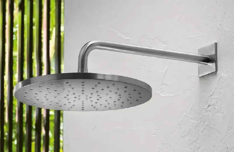 Waterevolution Flow Douche de tête 300mm avec raccord mural en inox  Acier inoxydable