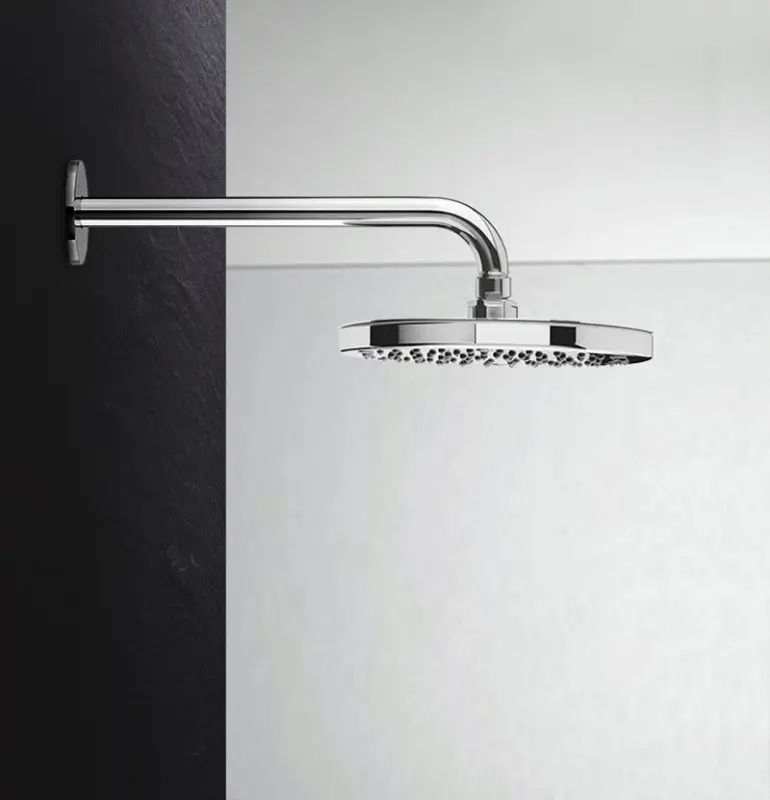 Waterevolution Flow pomme de douche 300 mm avec raccord mural Chrome