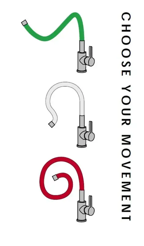 Demm Robinet de cuisine avec bec pivotant chrome/noir 1208947023