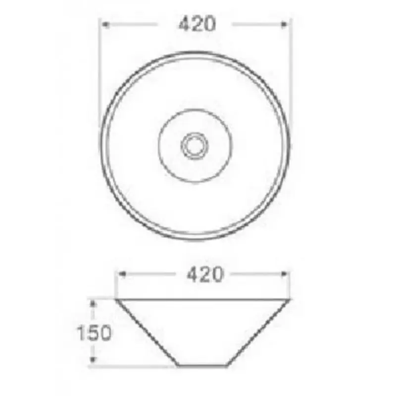 OUTLET Blusani Cera Lavabo rond 42 x 42 x 15 cm blanc BS204405