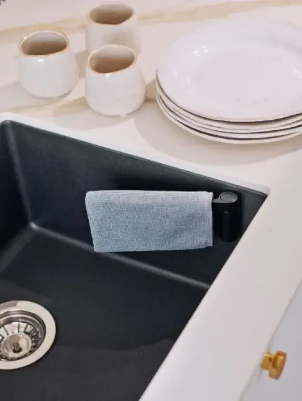 Magisso Magnétique évier Porte torchon droit plastique noir 30201011