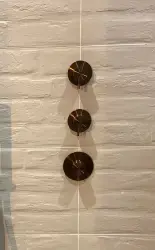Waterevolution Flow Mitigeur thermostatique de douche encastré avec 2 robinets d'arrêt en cuivre PVD brossé