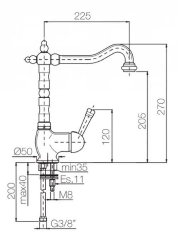 PB nostalgic robinet mural à levier unique montage en saillie levier blanc inox 1208952878