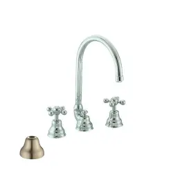 Cisal Arcana Mélangeur lavabo céramique 3 trous Acier inoxydable AC0010602A