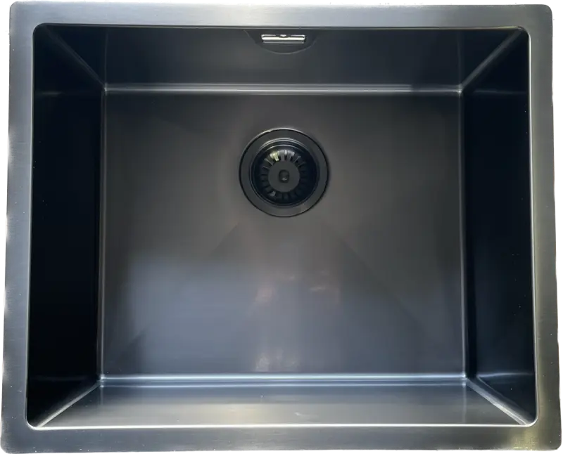 Ausmann Mosel évier en inox couleur anthracite PVD Gun Metal 50x40 sous plan, à fleur de plan ou en surface 067113