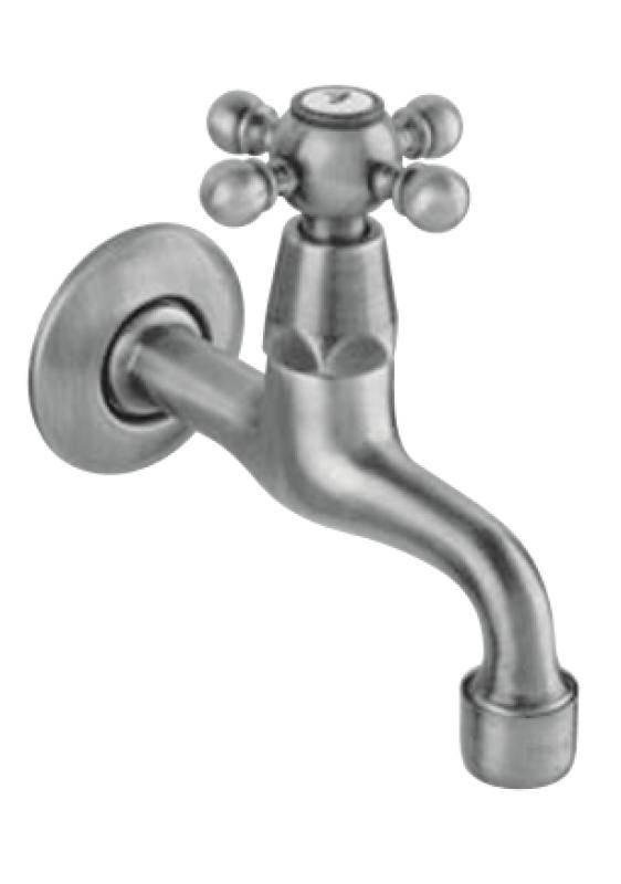 PB classic robinet de lavabo mural avec manette croisillon eau froide noir mat 1208952981