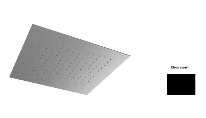 SB Square 316 douche à effet de pluie encastrée 38x38cm noir mat 1208952989