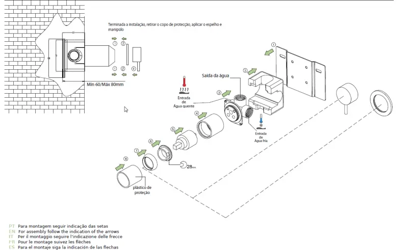 Mitigeur encastré Waterevolution Flow PVD cuivre brossé 1208953242