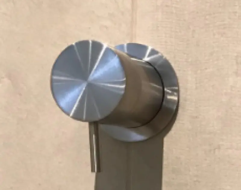 Waterevolution Flow inverseur encastré 2 voies pvd cuivre brossé avec rosace ronde T1482RCPE