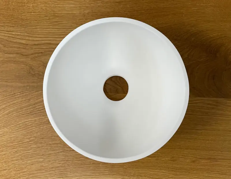 Lavabo Solid S en Solid Surface, rond, 20 x 20 x 11 cm, blanc mat, 1208953267