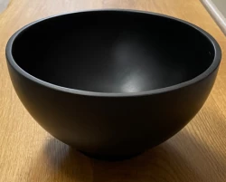 Lavabo Solid S en Solid Surface, rond, 20 x 20 x 11 cm, noir mat, 1208953268