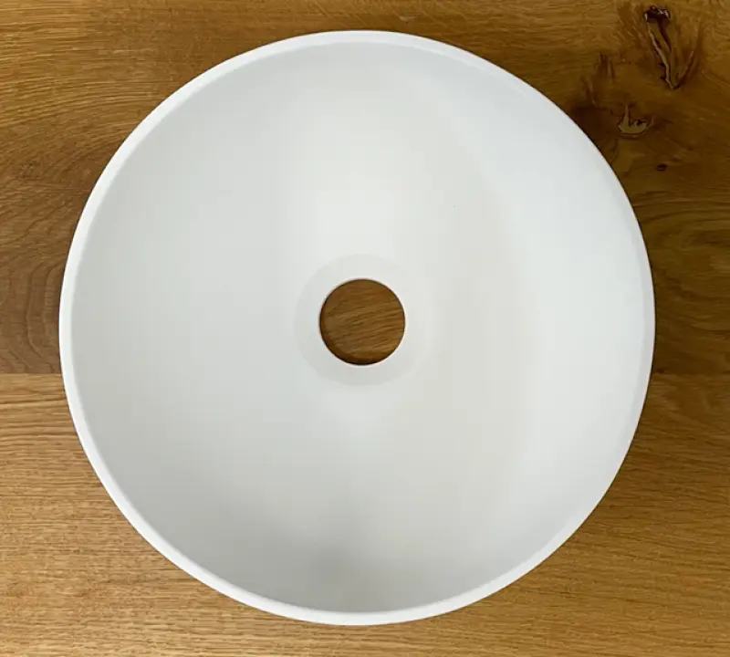 Lavabo Solid S en Solid Surface, rond, 25 x 25 x 11 cm, blanc mat, 1208953272