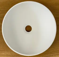 Lavabo Solid S en Solid Surface, rond, 30 x 30 x 11 cm, blanc mat, 1208953273