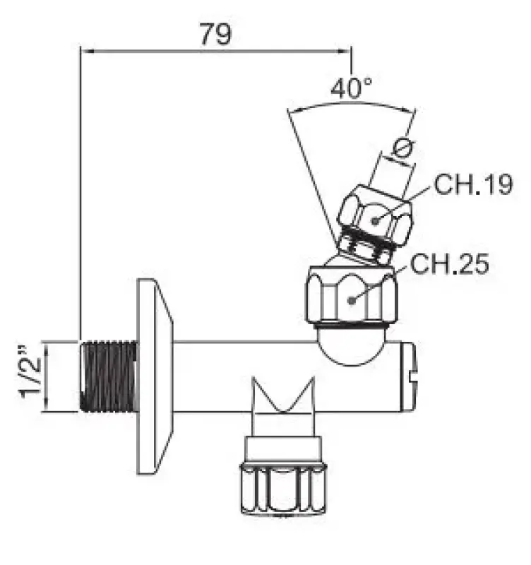 PB Unix robinet d'arrêt d'angle avec filtre d'angle chromé pour robinet de lavabo et robinet de salle de bain 1208953286