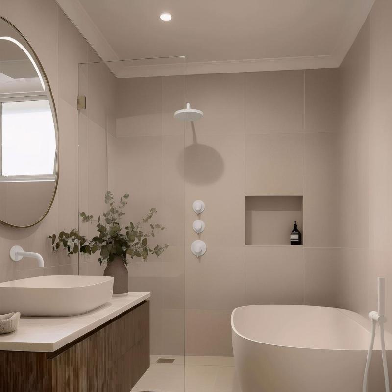 Waterevolution Flow Mitigeur thermostatique de douche encastré avec 2 robinets d'arrêt blanc mat