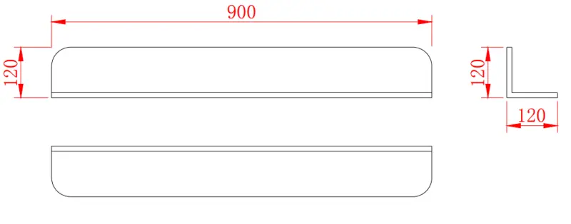 Solid-S Planchet Panier de douche en stratifié blanc mat, 90 x 12 cm, surface solide, avec fixations invisibles 1208953448