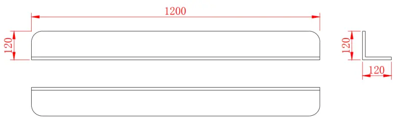 Solid-S Planchet Panier de douche en stratifié blanc mat, 120 x 12 cm, surface solide, avec fixations invisibles 1208953449