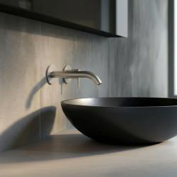 SB Round recessed basin mixer tap in stainless steel 316 stainless steel 132mm