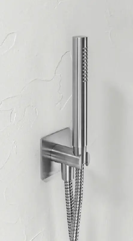 SB 316 Douchette carrée avec flexible et crochet de suspension inox