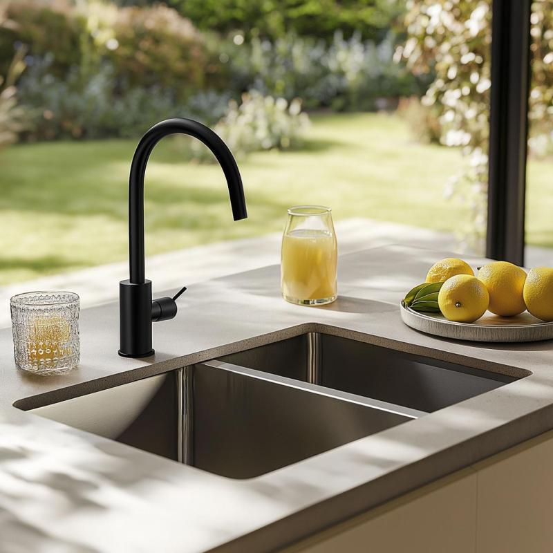 Franke Mythos MYX 160.34.16 BL évier 1 bac et demi en inox sous plan 34+16cm 122.0638.273