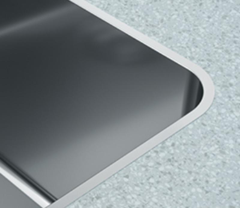 Franke Mythos MYX 210.50 évier en inox 50x40cm pour montage à fleur de plan de travail 127.0626.415