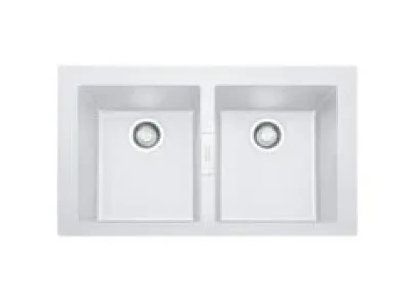 Franke Sirius 2 S2D 620 évier double en plastique blanc à poser 143.0634.553