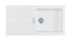Franke Sirius 2 S2D 611 évier en plastique avec égouttoir blanc en saillie 100x50 143.0634.551