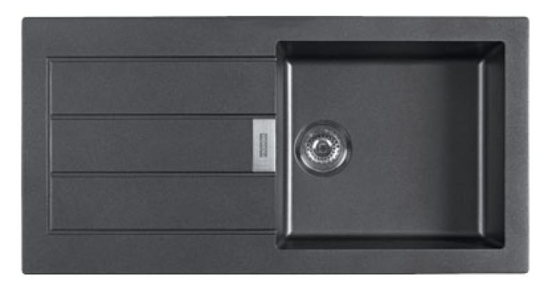 Franke Sirius 2 S2D 611 évier en plastique avec égouttoir noir en surface 100x50 143.0634.480