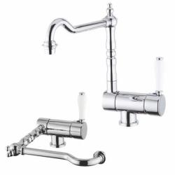 PB Vintage Nostalgic robinet de cuisine robinet de fenêtre pliable chrome 1208953755