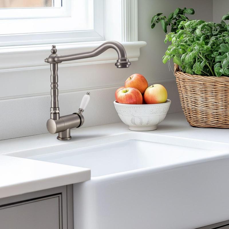 PB Vintage Nostalgic robinet de cuisine robinet de fenêtre pliable en inox 1208953757