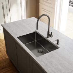 Franke Eos Neo Robinet de cuisine avec bec extractible pvd gun metal 115.0628.256