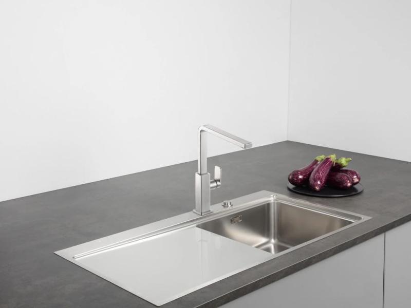 Franke Mythos robinet de cuisine avec bec pivotant inox 115.0547.852