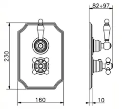 PB Classic Thermostat encastré nostalgique avec inverseur chromé 120895383939