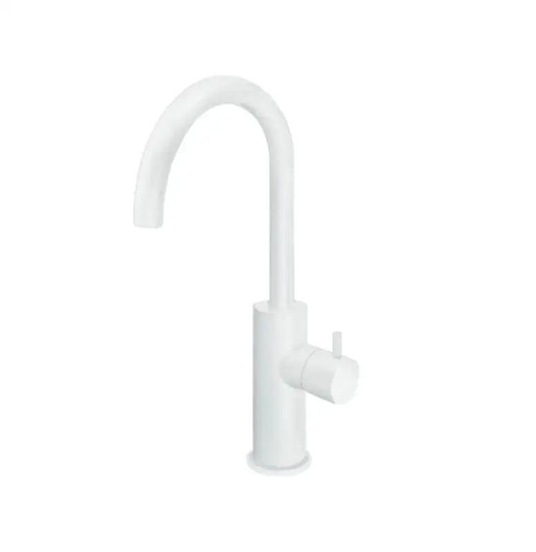 Robinet de lavabo Waterevolution Flow, modèle haut, blanc mat T1121FUBR