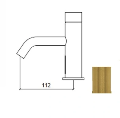 Waterevolution Flow robinet électronique pour lavabo infrarouge à piles en laiton brossé T110ELE